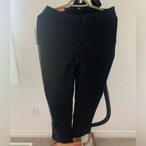 BLACK THICK LINED PANTS